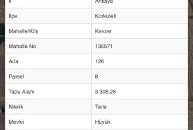 Ekinox Motif'den Antalya Korkutelinde Acil Satılık Tarla