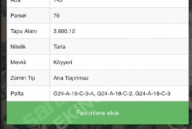 İzmit Zeytinburnu Mah. 3680,12 m2 Satılık Tarla